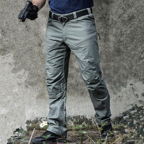 

men's pants tactical nice men special force army combat waterproof large multi pockets cotton long trousers s-2xl, Black