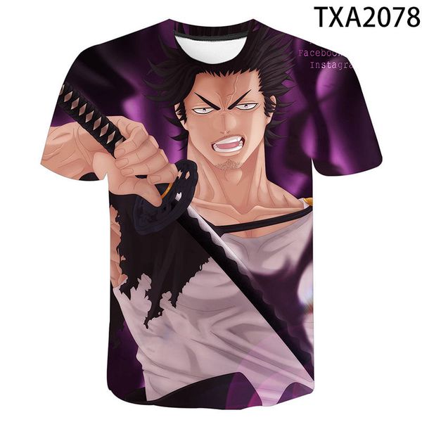 

anime black clover boy girl printed cool 3d print shirts aesthetic harajuku graphic men clothing