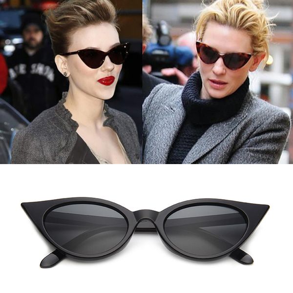 

10 piece cat eye sunglasses women summer style cateye sunglasses lady eyewares gafas de sol small goggle, White;black
