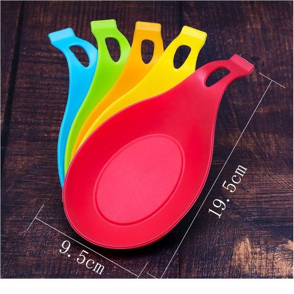 

1pcs sile spoon pad heat resistant spoon fork put mat device rest utensil dish spatula holder pad kitchen st jllllk