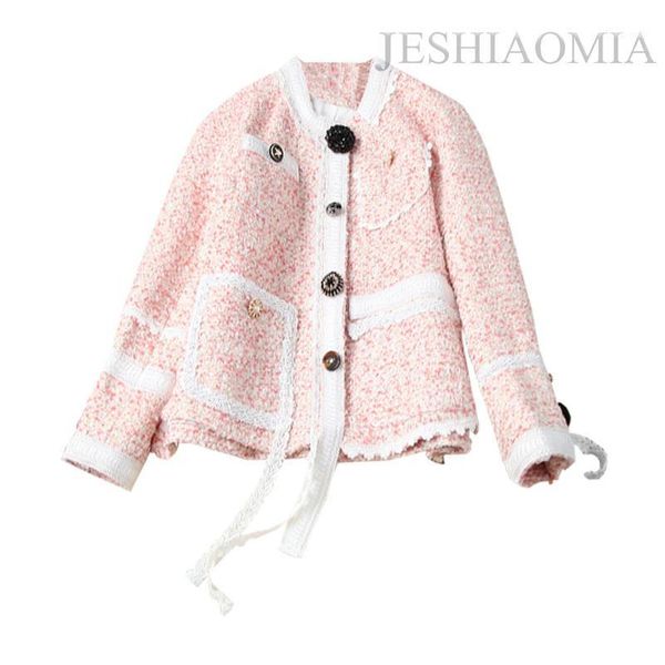 

2020 autumn single breasted tweed jacket 3 colors1, Black