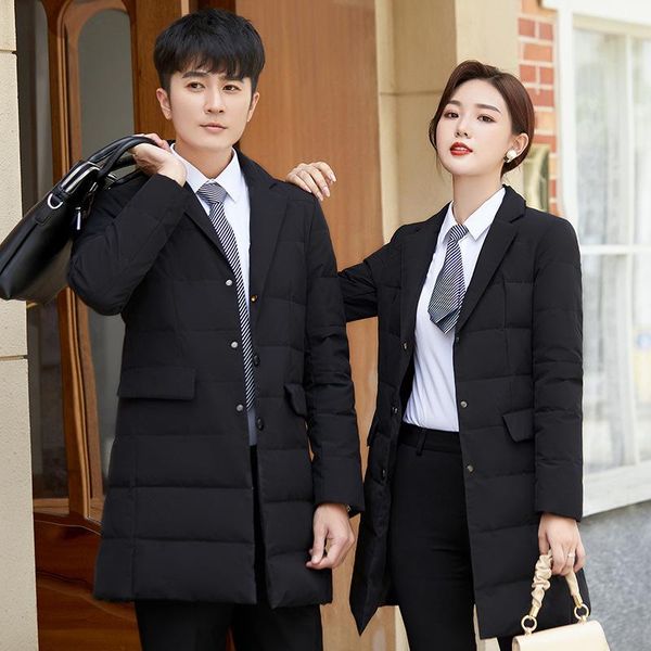 

women's down & parkas jacket winter coat temperament more fashion show thin cultivate morality el security guard 4 s shop overalls, Black