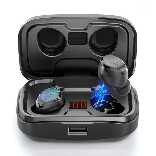 

tws wireless bluetooth 5.0 earphones type-c charging box hd stereo headphone sports waterproof earbuds headsets with microphone1