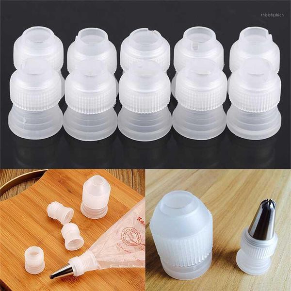 

10pcs cake flower pastry tool tinny coupler adaptor icing piping nozzle bag set cake decorating tools1