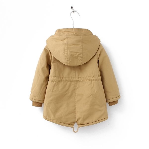 

children winter outdoor fleece jackets for boys clothing hooded warm outerwear girls windbreaker baby kids thick coats lj201203, Blue;gray