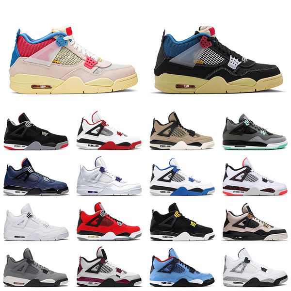 

guava ice 4 men women basketball shoes 4s off noir bred black cat cool grey white cement pale citron mens trainer sports sneakers