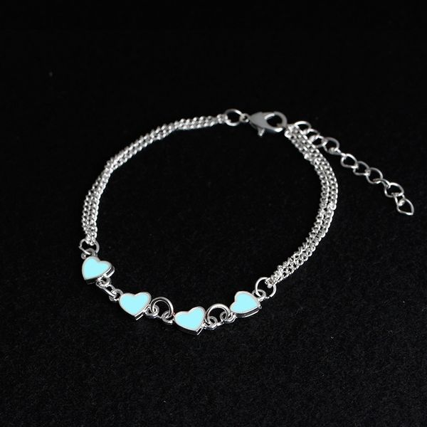 

7odu8 creative loveluminous linkedpersonalized loveluminous lady fashion glowingluminous creative brac linkedpersonalized heart lady fashion, Golden;silver