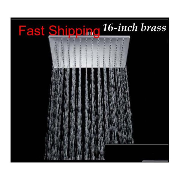 

new chrome finish 16" solid brass shower head rai qylhbh packing2010