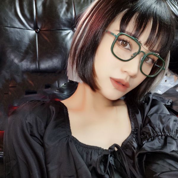 

style new color high-quality frame fashion joker brushed mirror leg optical glasses size 50-18-145, White;black