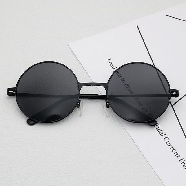 

baby metal black round girl/boy kids sunglasses brand little child glasses goggles oculos uv400 small face suit for 2~6 age