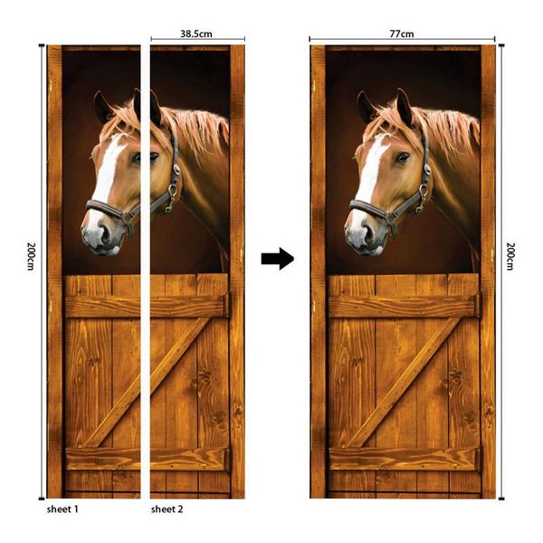 

new door sticker home decor living room background decoration mural art decals creative stickers 77*200 cm