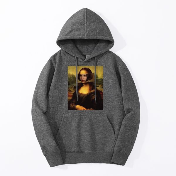 

mona lisa pulp fiction hoodie for men 2019 autumn winter men's sweatshirts hoodies casual hooded hip hop streetwear, Black