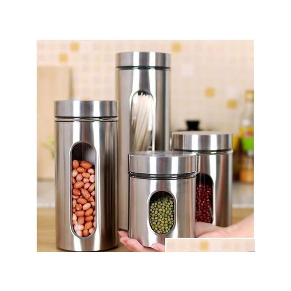 

kitchen stainless steel storage tanks visible glass sealed cans tea food storage bottles storage qylpic garden2010