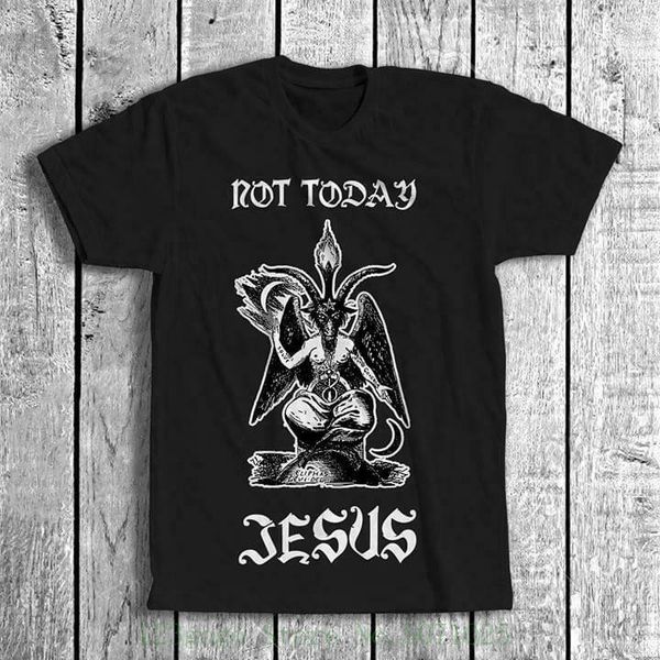 

satanic not today jesus men t shirt black cotton s - 5xl hip-hop simple splicing tee shirt sport hooded sweatshirt hoodie