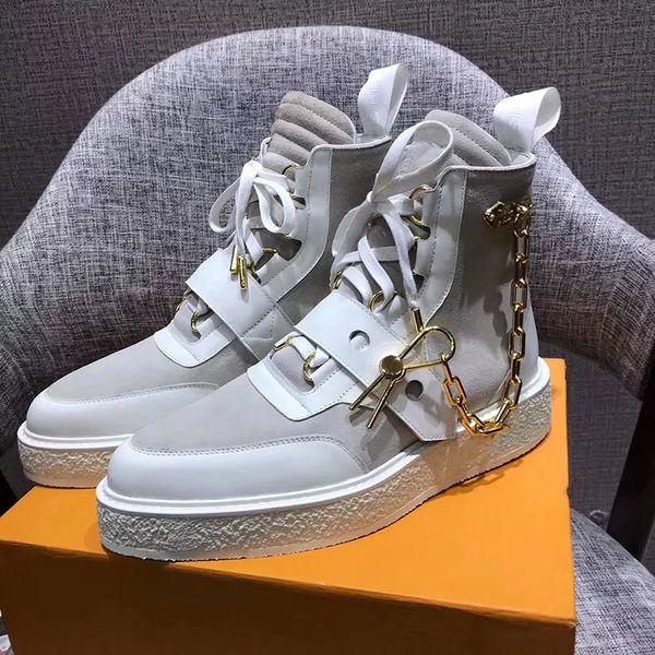 

2019 fashion luxury designer women shoes winter boots mens ladies girls brand silk cowhide leather high womens flat ankle booties, Black