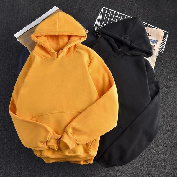 

women's hoodies & sweatshirts ailegogo casual solid hooded women long sleeve plus size autumn pullover pure fashion sudaderas, Black