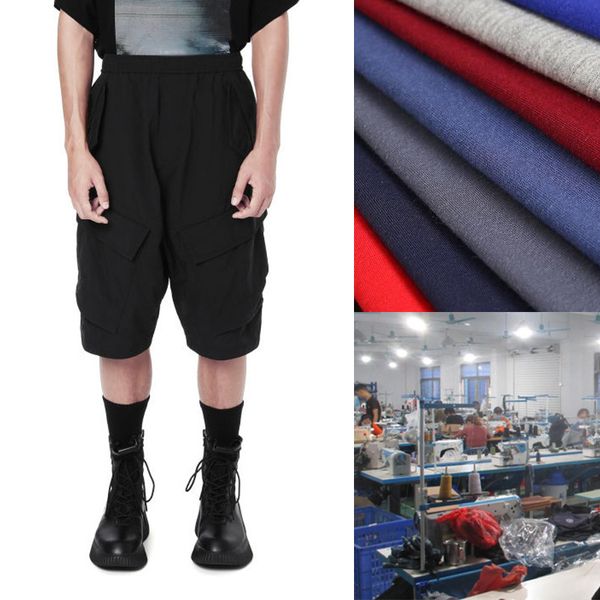 

large men's casual shorts capris multi pocket overalls small batch, White;black