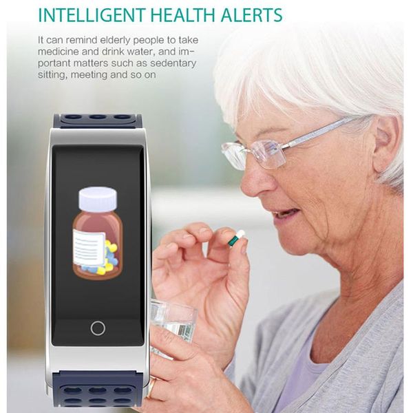 

смарт-браслет электрокардиограф ppg часы артериального давления женщины фитнес-трекер часы активность tracker heart rate monitor водонепрони