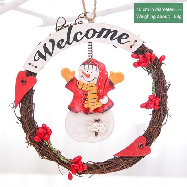 

christmas decorations ceramic snowman pendant toys for home decor doll wreath creative decor1