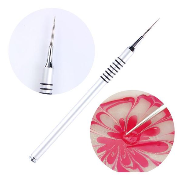 

1pc acrylic dye painting pen silver drawing flower brush nail art tool 1pc sqcaeg
