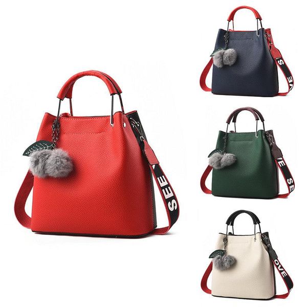

women bag shoulder bag for women letter shoulder strap hairball luxury handbags designercasual crossbody for