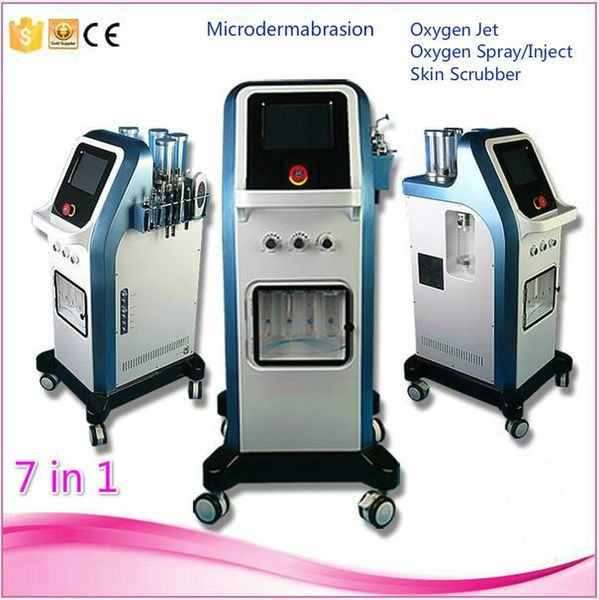 

8in1 hydra facial dermabrasion device water oxygen jet peel hydra skin scrubber facial beauty deep cleansing rf face lifting cold hammer