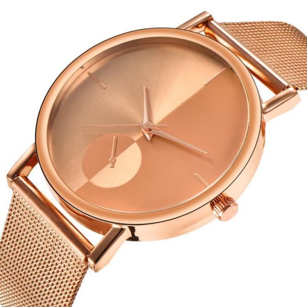 

relogio feminino quartz watch women watches stainless steel mesh belt wrist watch fashion classic gold quartz watches for women, Slivery;brown