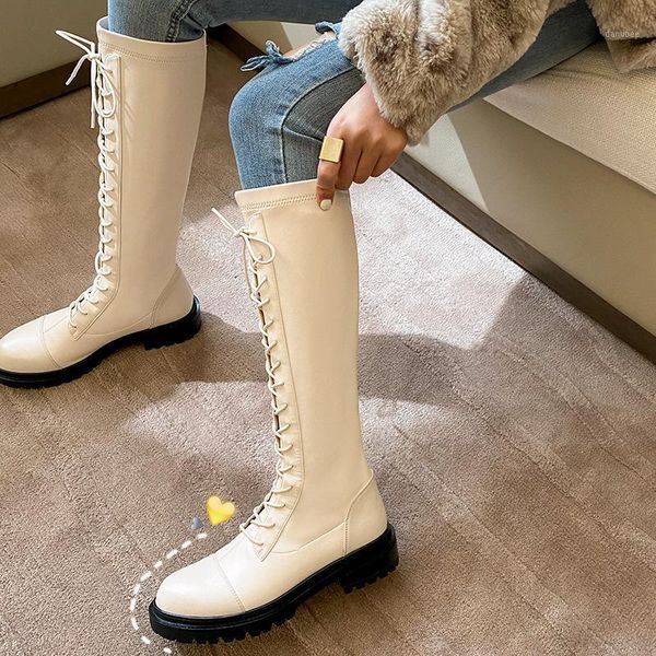 

boots autumn and winter women shoes genuine leather knight bandage stretch thin takato no more than knee handsome1, Black