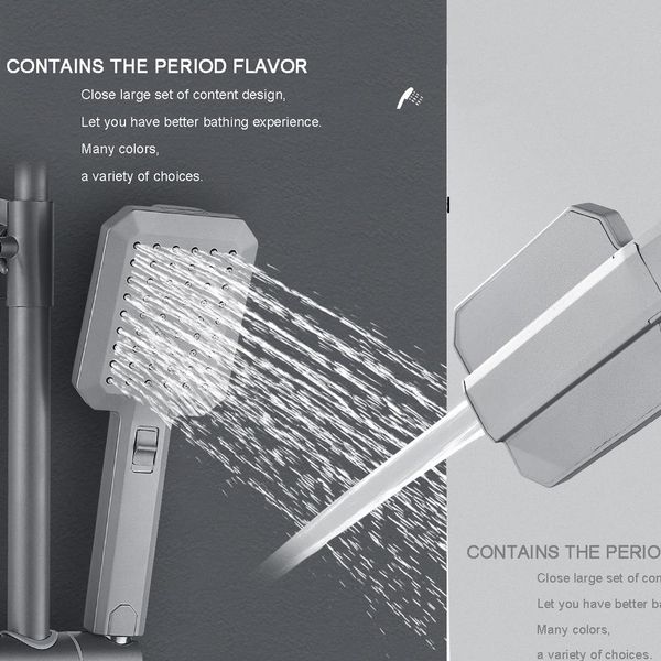 

poiqihy ванная комната душ набор матовый серый в wall смеситель для душа бустер насадка для душа серый ванна система смесительный клапан bby