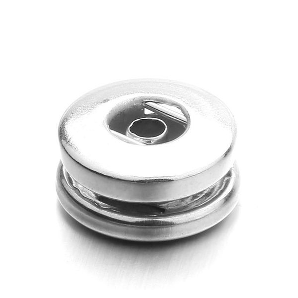 

10pcs/lot wholesale copper 12mm 18mm snaps button accessories for diy snap jewelry button bracelets acc bbyhgl, Silver