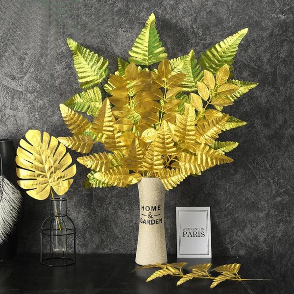 

artificial plant turtle leaf hawaii party decoration wedding home garden decoration accessories plastic tropical palm leaf 3 pcs1