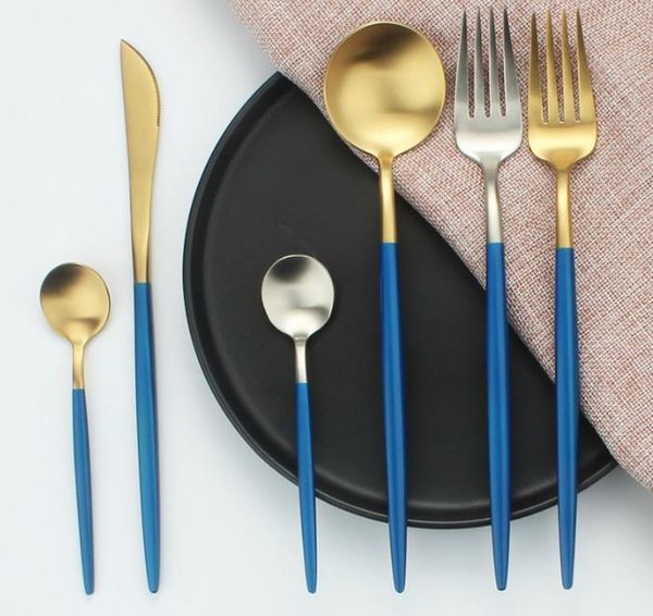 

304 stainless steel gold series tableware knife fork spoon set nordic western food black gold steak knife fork s bbyavw soif