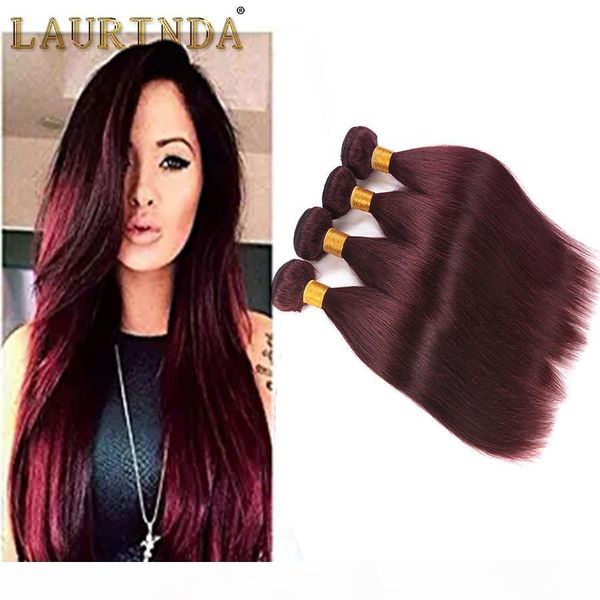 

red straight human hair weaves 4 bundles red wine 99j burgundy peruvian straight virgin hair extensions remy human hair bundles, Black;brown