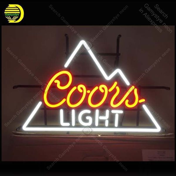 

neon sign for coors light beer neon bulb sign beer bar pub restaurant handcraft real glass tube windows club light decor lamps