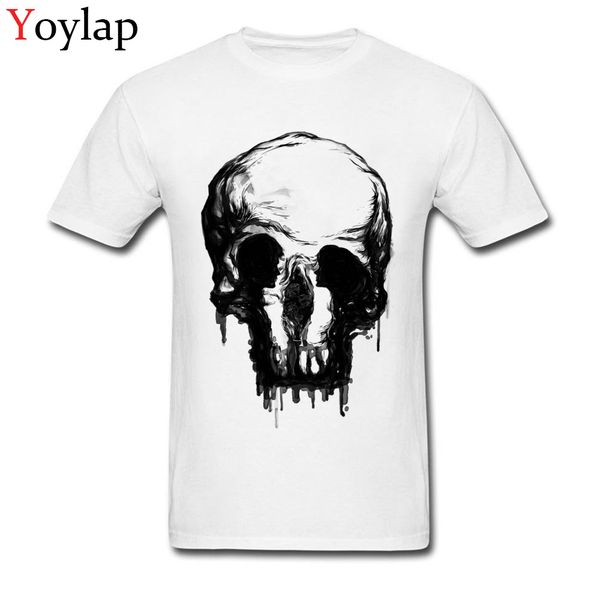 

men's & tees white skull print summer fall round collar short sleeve customized geek tragedy sweet hooded sweatshirt hoodie men t shir