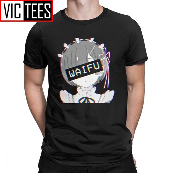 

man's rem waifu japanese loli cute vaportrash novelty short sleeved pure design sport hooded sweatshirt hoodie t shirt