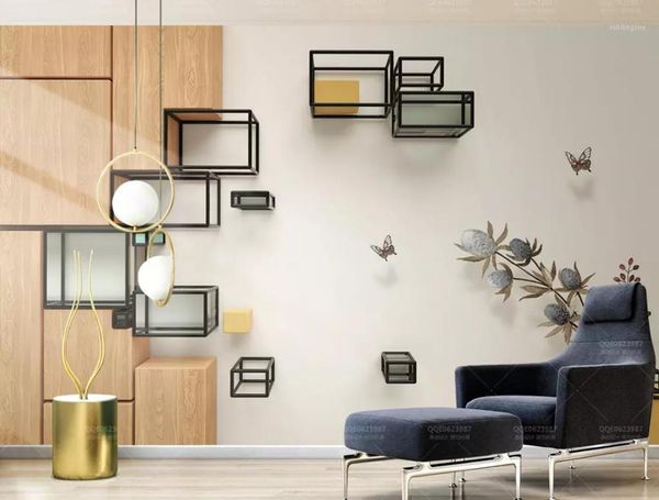 

wallpapers [self-adhesive] 3d square stitching 1775616 wall paper mural print decal murals1