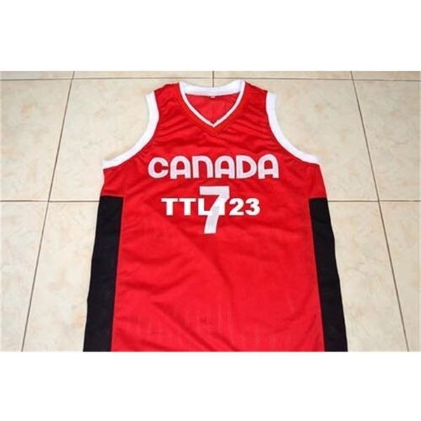 

age men #7 steve nash #7 team canada high school game college jersey size s-4xl or custom any name or number, Black