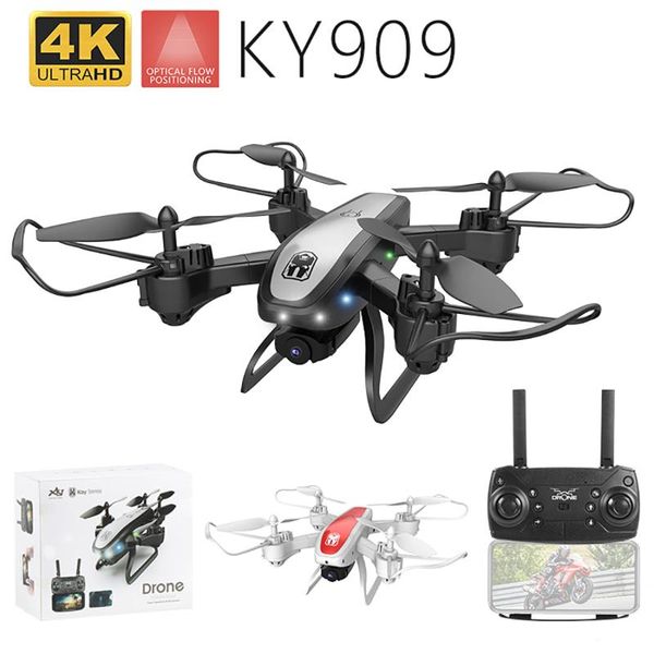 

drones ky909 drone 4k camera wifi fpv wide angle optical flow quadcopter rc helicopter foldable professional boy toys vs sg901