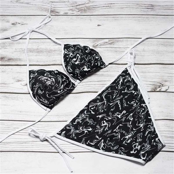 

bandage swimwear women brazilian bikini set 2021 solid swimsuit cut out summer beach bathing suits swim, Black;white