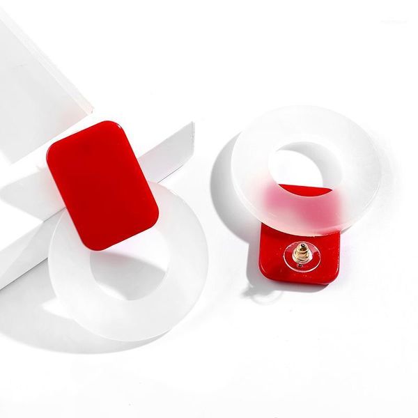 

dangle & chandelier minimalist translucent geometric earrings for women acrylic drop bohemian earings fashion jewelry pendientes1, Silver