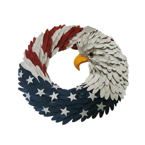 

2020 new door decoration patriotic eagle american eagle wreath front door window wall decoration