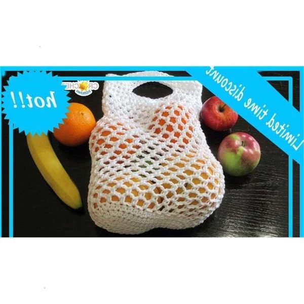 

new reusable string fruit storage handbag baking women mesh net tissue bag shopping toilet