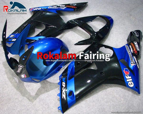 

for kawasaki ninja zx6r zx-6r custom aftermarket fairing cowling 03 04 2003 2004 zx 6r moto fairings body kit (injection molding