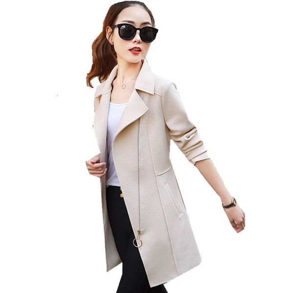 

women for 2020 coat spring new casual slim ladies coats women's windbreaker trench female outwear abrigos wx02, Tan;black