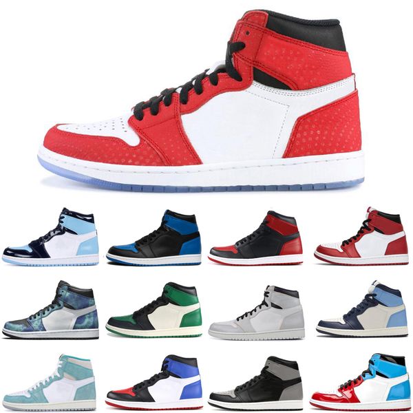 

2020 jumpman 1 1s men women basketball shoes dark mocha unc obsidian gold toe pine green athletic mens womens trainers sports sneakers, White;red