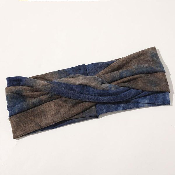 

wide makeup hairband for women cross knot hair ribbon tie-dye headband colorful elastic hair band bandana girls headwear gift q sqcmmn