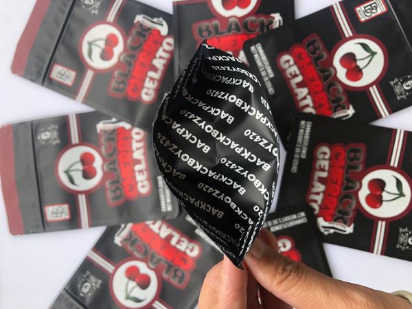 

black bags edibles smell cherry gelato bags bags mylar cereal 0.125oz proof milk medicated flower yxlve powerstore2012