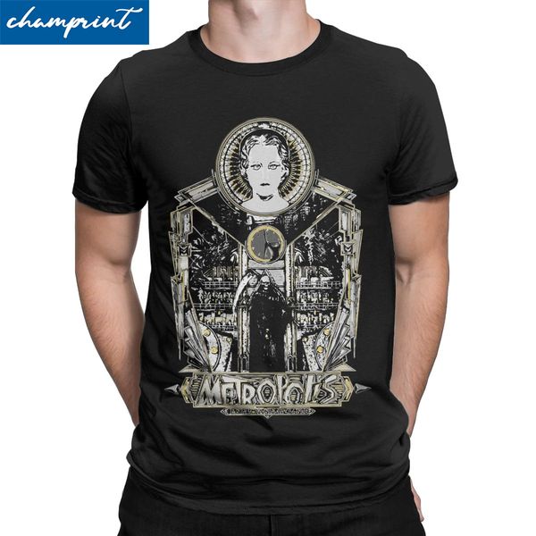 

men's metropolis fritz lang movie robot science film novelty short sleeve crewneck unique sport hooded sweatshirt hoodie men t shirt