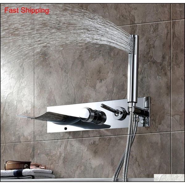 

rolya wholesale new arrival wall mounted led waterfall bathtub faucet qylntm packing2010